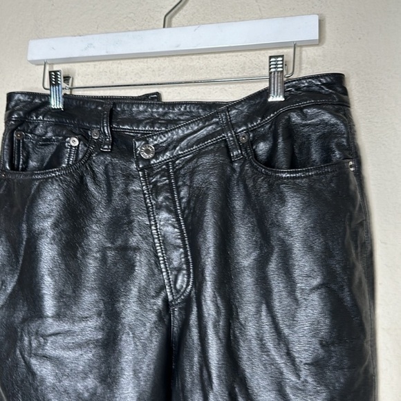 NWOT Revolve AGOLDE Recycled Leather Criss Cross Straight Pants in Detox Sz 30 - Picture 6 of 16